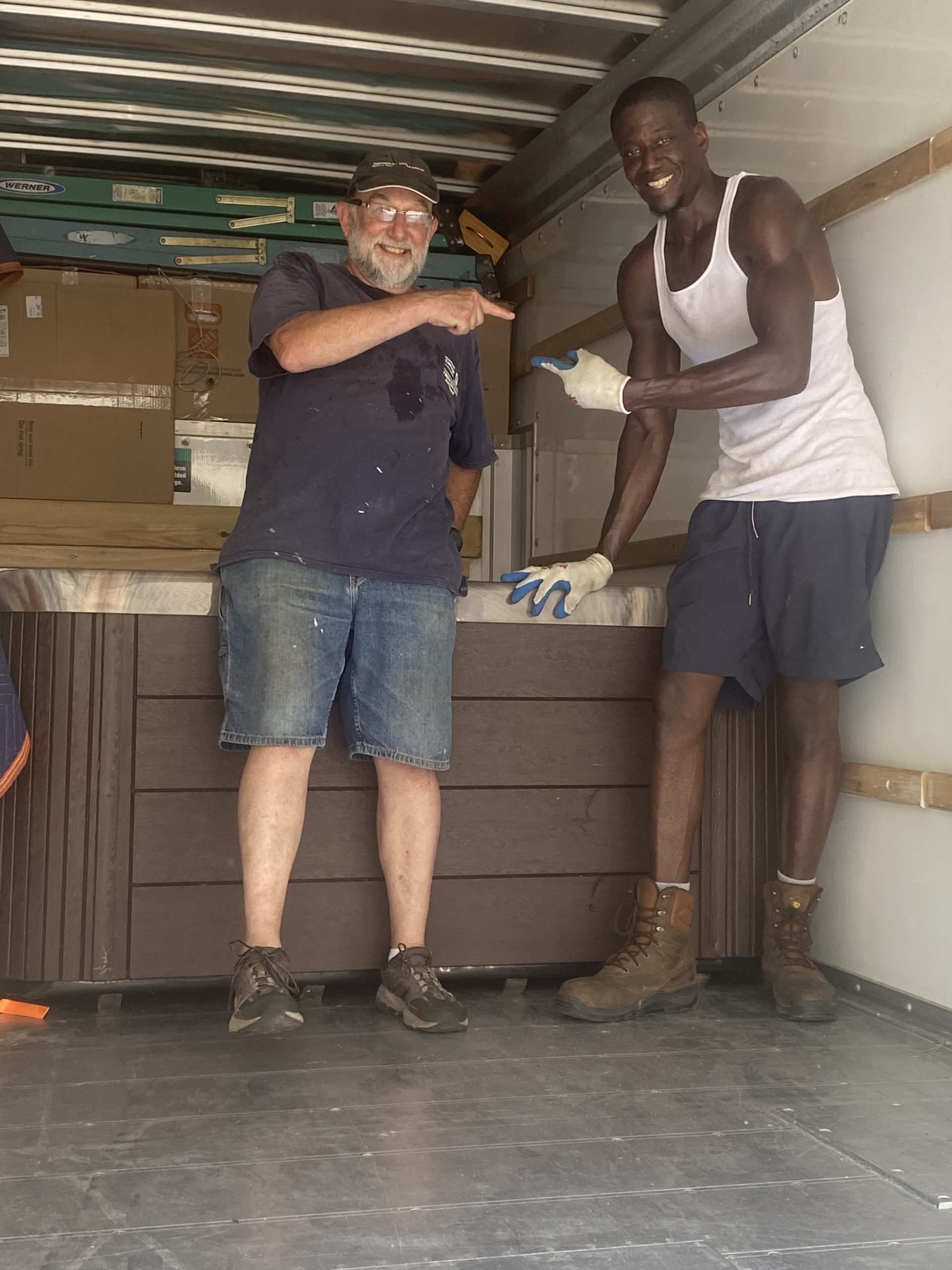 Moving boxes and belongings prepared for relocation